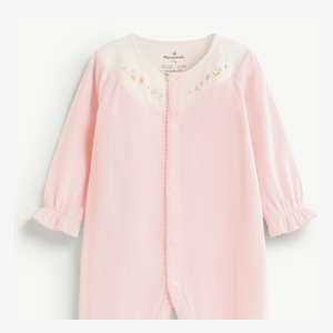 Combinaison bébé en coton jacquard à manches longues avec boutons pression pour nouveau-né fille ODM Vietnam - Product Image 3