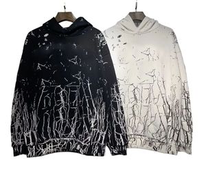 เสื้อฮู้ดพิมพ์ลายเต็มตัว ลายแตก แบบสวม Unisex ผ้าโพลีเอสเตอร์ ระบายอากาศได้ดี สำหรับผู้ใหญ่ ใส่ได้ทุกฤดู ทรงปกติ - Product Image 1