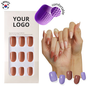 Vente en gros de faux ongles en TPU de qualité supérieure, à couverture complète, design personnalisé, de haute qualité, de marque coréenne, style French Manucure - Product Image 1