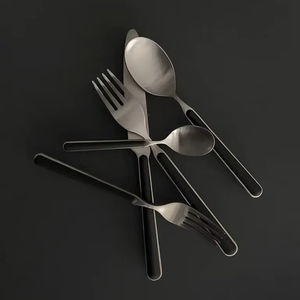 Ensemble de couverts en métal poli miroir de qualité supérieure avec couteau, fourchette et cuillère, ustensiles de table durables pour la restauration et les banquets - Product Image 1