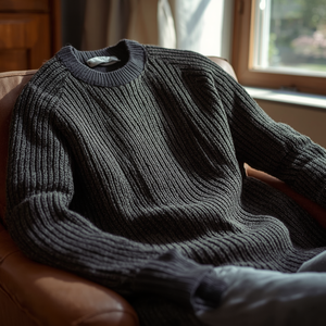 Machine Made Ribbed 7GG Men Sweater Casual Knitwear with OEM ODM Customization - Product Image 3