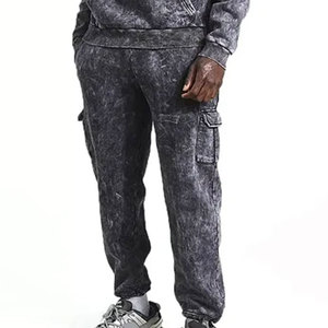 Chándal de invierno para hombre estilo fábrica, con capucha, lavado ácido, tallas grandes, 100% algodón, hecho a medida, diseño 2 en 1, alta calidad, venta al por mayor - Product Image 4