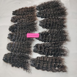 Extensions de cheveux indiens Remy, ondulés profonds, double trame, couleur naturelle, à clipser, 100g, 55+ % de cheveux les plus longs - Product Image 1