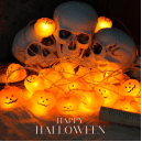 11 FT LED Pumpkin String <b>Lights</b> with Battery Operated <b>Timer</b> Function Halloween Decoration for Thanksgiving Parties - Product Image 1