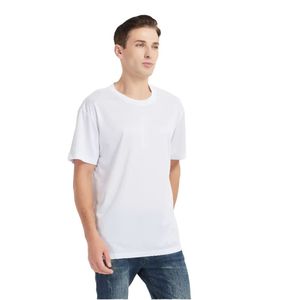 เสื้อยืดผู้ชายปี 2024 แบบเรียบสีพื้น ผ้าโพลีเอสเตอร์ผสมสแปนเด็กซ์ คุณภาพสูง ระบายอากาศได้ดี เป็นมิตรกับสิ่งแวดล้อม แขนสั้น - Product Image 5