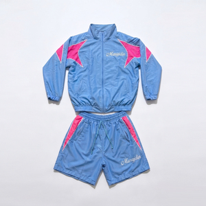 Conjunto Deportivo Corto Unisex, Chaqueta Cortavientos Ligera de Nailon, Transpirable, Informal - Product Image 2