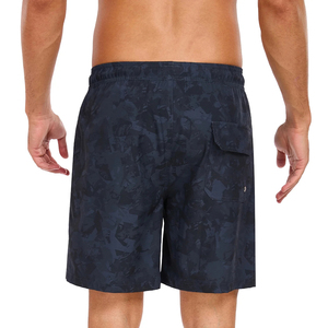 Men's Swim Trunks Summer Double-<b>Layer</b> Sporty Knitted Drawstring Beach Shorts Loose-Fitting Solid Digital Sublimation Printed - Product Image 2