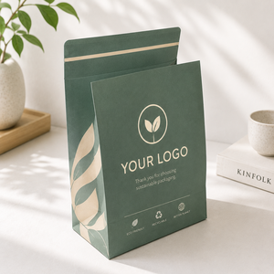 Bolsa de Papel Blanco con Cierre de Cremallera, Impresión Offset, Reciclable, Estilo Clásico, para Envasado de Alimentos, con su Logotipo - Product Image 6