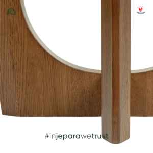 Table d'appoint ronde en teck massif moderne, table d'appoint sculpturale en bois pour salon, hôtel, villa, meubles - Product Image 6