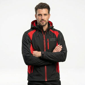 Custom Unisex Waterproof Softshell <b>Jacket</b> Hooded <b>Fleece</b> <b>Lined</b> Windproof Outdoor Hiking Workwear OEM Logo Wholesale - Product Image 2