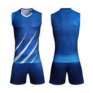 Uniformes deportivos transpirables con logotipo personalizado al por mayor, conjunto de camisetas de tenis y voleibol de manga corta con estampado digital para hombre - Product Image 3