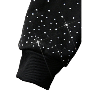 Sweat à capuche personnalisé pour l'hiver, avec strass et broderie chenille, impression numérique pour votre marque, 100% coton, sweat à capuche OEM - Product Image 5