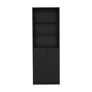 Modern Home 2-Door <b>Bookcase</b> with Dual Doors and Multi-Tier Shelves Practical Storage Unit - Product Image 5