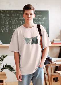 Nueva Camiseta Casual de Lona Transpirable para Hombre con Hombros Caídos, de Poliéster/Algodón, para Verano, de Gran Gramaje, Oversize, de Manga Corta, de Alta Calidad - Product Image 3