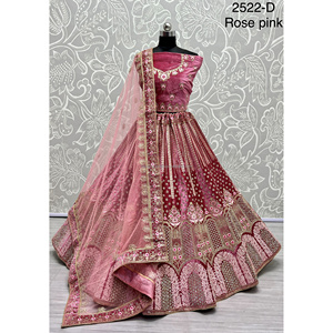 Collections de velours de vêtements de mariée indiens pour la mariée avec le travail de Zarkhan par Fabzone - Product Image 3