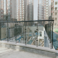 Modernes Design Edelstahl Aluminiumlegierung Glas Treppengeländer Balkongeländer Rostbeständig UV-geschützt für den Außenbereich