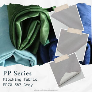 Tela de Flocado Pigpell con Reverso Tejido de Rayón, 54 Pulgadas, 60 Yardas, para Embalaje de Joyería, PP70-587 Gris - Product Image 2