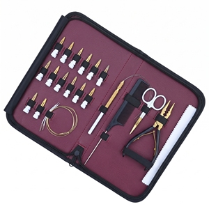 Kit d'outils professionnels tout-en-un pour extensions capillaires : pinces à micro-anneaux, pinces de dépose, coupe-keratine, ciseaux à boucles, pinces à clips - Product Image 6