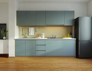 Vietnam Modern <b>Wall</b>-Mounted Kitchen <b>Cabinets</b> Durable Particle Board MDF Plywood Eco-Friendly <b>Metal</b> Handles Apartment Use 5 - Product Image 2