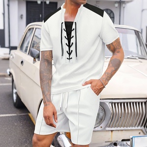 Conjunto Deportivo de Verano para Hombre, Camiseta y Pantalones Cortos de Alta Calidad, Multicolor, Estilo Casual, 2 Piezas - Product Image 2