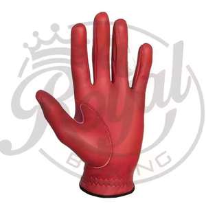Royal Boxing Genuine Leather <b>Full</b> Finger Golf Glove Customized Logo Cabretta Leather Golf Gloves Grain Non <b>Slip</b> Golfer Left and - Product Image 2