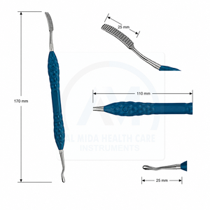เครื่องมือผ่าตัดแบบใช้มือ Al Mida Orthopedic Bone File Rasp ได้รับการรับรองมาตรฐาน CE ระดับ I พร้อมด้ามจับที่ใช้งานง่าย - Product Image 5