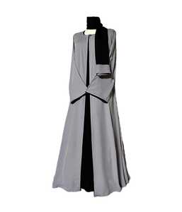 Abaya Vintage ODM Ecológica, Sólida, Antiarrugas, Transpirable, Ligera, de Secado Rápido, Satén Bordado, Manga Larga, Modesta - Product Image 1