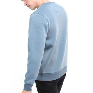 เสื้อสเวตเชิ้ตคอกลมบุขนแกะผู้ชาย สีบล็อก แขนยาว นุ่ม อุ่น สวมใส่สบาย ชายเสื้อแบบริบ สไตล์สตรีทแวร์สำหรับฤดูหนาว - Product Image 1