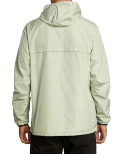 Chaqueta Anorak Plegable con Capucha, Cremalleras Laterales, Diseño Retro con Bloques de Color, Chaqueta Cortavientos Impermeable de Poliéster para Correr - Product Image 4