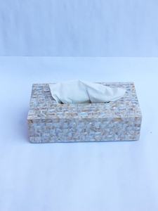 Caja para pañuelos hecha a mano con nácar natural |   Portarrollos Rectangular con Incrustaciones de Concha |   Decoración de Baño de Lujo - Product Image 5
