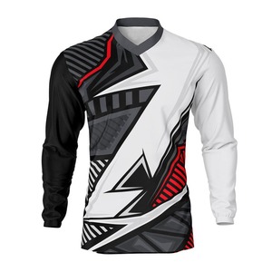 Custom Summer <b>Racing</b> Jersey Long Sleeve Polyester Motocross Shirt Digital Print Windproof Breathable Anti-UV OEM Private Label - Product Image 6
