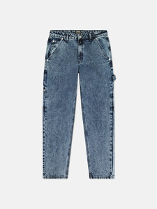 ผู้ผลิตกางเกงผู้ชายแบบสั่งทำ กางเกงคาร์โก้ทรงหลวมขากว้างสไตล์วินเทจแบบลำลอง ลุคย้อนยุค ซักฟอกและทำสีซีด - Product Image 3