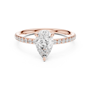แหวนแต่งงานทรงหยดน้ำสุดคลาสสิกและทันสมัย ทองคำขาว 14K เพชรทรงลูกแพร์ 1 กะรัต ได้รับการรับรองจาก IGI เพชรเพาะเลี้ยงในห้องปฏิบัติการ แหวนหมั้น - Product Image 5