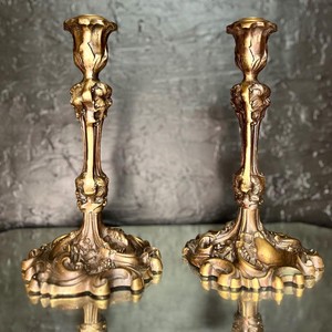 H R CRAFTVERSE Brass Candlestick Holder Ornate Floral Design Durable Handmade Eco-Friendly Waterproof <b>Heat</b> Resistant Home - Product Image 5