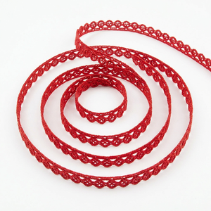 Encaje Guipur Rojo Tradicional de Lujo al por Mayor, 10 mm, 20 Metros, Ecológico, para Ribetes de Lencería, Accesorios para el Cabello y Manualidades - Product Image 3