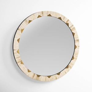 Belladec Handmade Modern Design Ivory <b>Frame</b> Round Bone Inlay Wall Decor Mirror Best Seller for Home Decor - Product Image 1