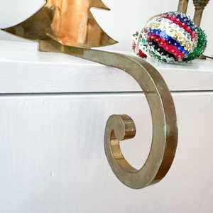 Vintage Style Metal Christmas <b>Stocking</b> <b>Holder</b> Rustic Mantel Hook Decoration feltsocks - Product Image 1