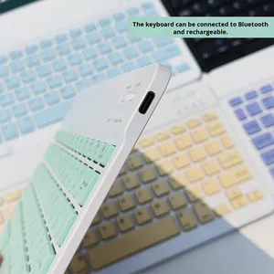 Set Tastiera e Mouse Wireless con Interfaccia USB per Gaming, Ricarica Wireless per Telefoni Cellulari e Tablet <span class=keywords><strong>Apple</strong></span>, Universale per Macaron - Product Image 3