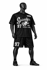 High Quality American Football Jersey and Shorts Set Breathable Sportswear 100% Polyester American Football Jersey and Shorts - Product Image 3