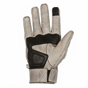 Guantes de cuero para motocicleta con cierre de gancho y bucle, antideslizantes, para hombre, guantes de verano para motociclismo. - Product Image 3