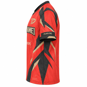 Camiseta Deportiva Coral Tactical con Cuello en V y Mangas Raglán, con Impresión del Patrocinador y el Nombre del Jugador, Uniforme para Equipos de Videojuegos - Product Image 3