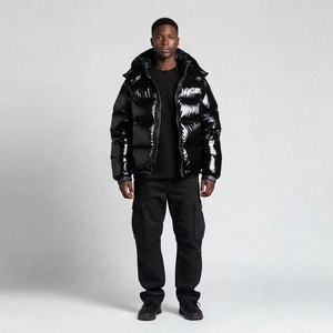 Men's High Quality Thick Quilted Padded Bubble <b>Coat</b> Custom Windbreaker Hooded Jacket <b>Heating</b> Outdoor Winter Varsity Style Unisex - Product Image 1
