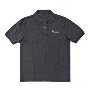 เสื้อโปโลแขนสั้นสีดำสำหรับผู้ชาย ยี่ห้อ Relevo Industries ปักโลโก้ ผ้าฝ้าย สไตล์ลำลอง - Product Image 5