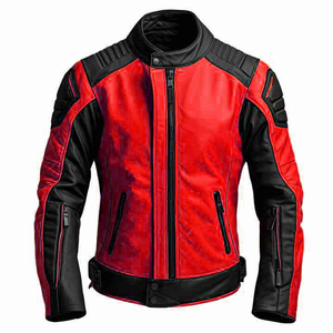 Vestes de moto en cuir véritable de qualité supérieure avec couleurs, logo et tailles personnalisées Vestes pour hommes - Product Image 1