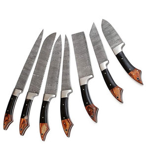 Juego de Cuchillos de Cocina de Acero de Damasco de Primera Calidad con Mango Cómodo para Cocinar a Diario y Trabajo de Chef - Product Image 1