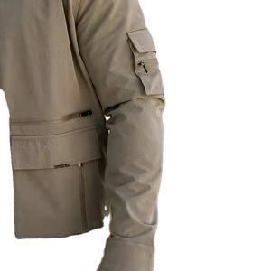 High Quality Sweatsuit Custom logo <b>Casual</b> Jogger Set Two Piece Set Nylon Cargo Windbreaker Tracksuit for <b>Men</b> 2026 - Product Image 5