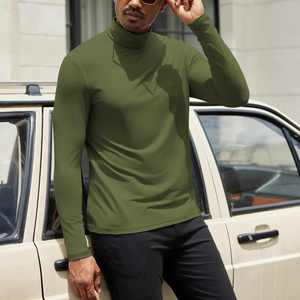 Summer Lightweight <b>Men</b> <b>Turtle</b> High <b>Neck</b> Long Sleeve T Shirt Breathable Cool Fabric Slim Fit Fashionable Inner Wear For Gentlemen - Product Image 6
