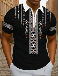 <b>Men's</b> Slim Fit Sublimation <b>Hoodie</b> Half Zip <b>Short</b> <b>Sleeve</b> Solid Knit Top Polyester Cotton Lightweight Breathable - Product Image 1