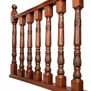 EFS Royal - Hermosos Pilares de Madera Maciza, Balaustres Tradicionales de Lujo para Escaleras, Columnas Decorativas Talladas, Postes Romanos Grandes Personalizados - Product Image 1