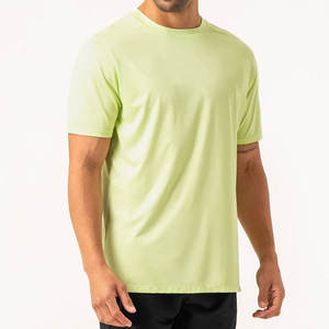 Camiseta Deportiva de Cuello Redondo, Ajustada, Lisa, con Logotipo Personalizado, 100% Algodón, de Alta Calidad, Ecológica, Transpirable y Compresible - Product Image 1